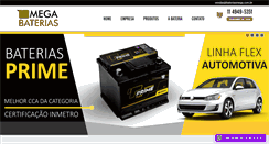 Desktop Screenshot of bateriasmega.com.br