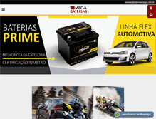 Tablet Screenshot of bateriasmega.com.br